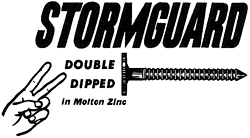 Stormguard Nails, Double Dipped in Molten Zinc